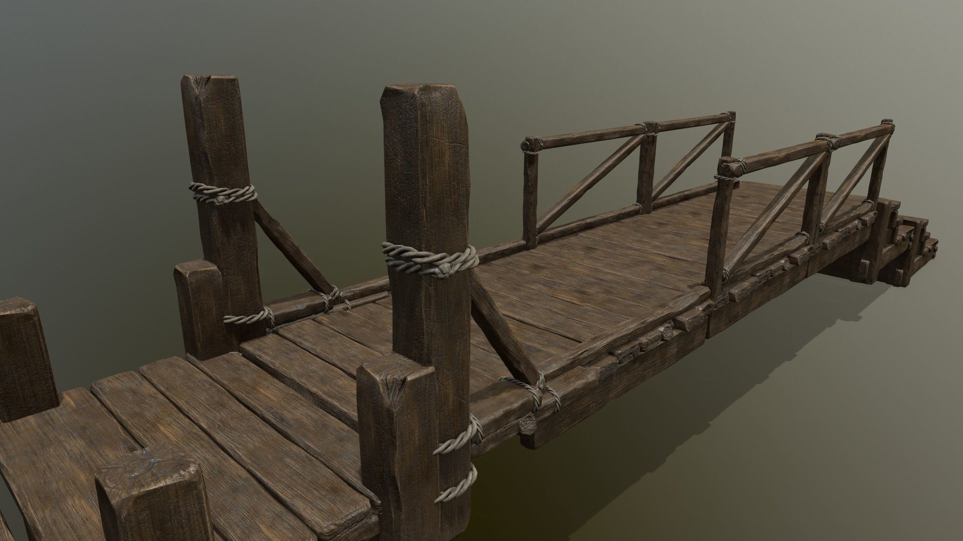 Wood  Bridge  1 Low-poly 3D model_25