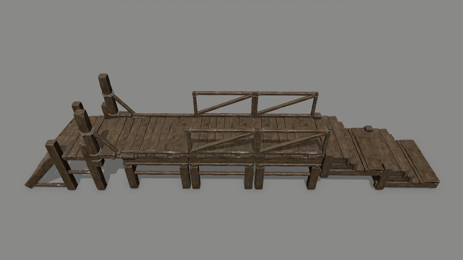 Wood  Bridge  1 Low-poly 3D model_22