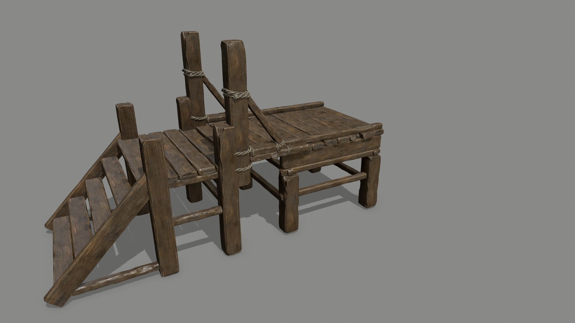 Wood  Bridge  1 Low-poly 3D model_5