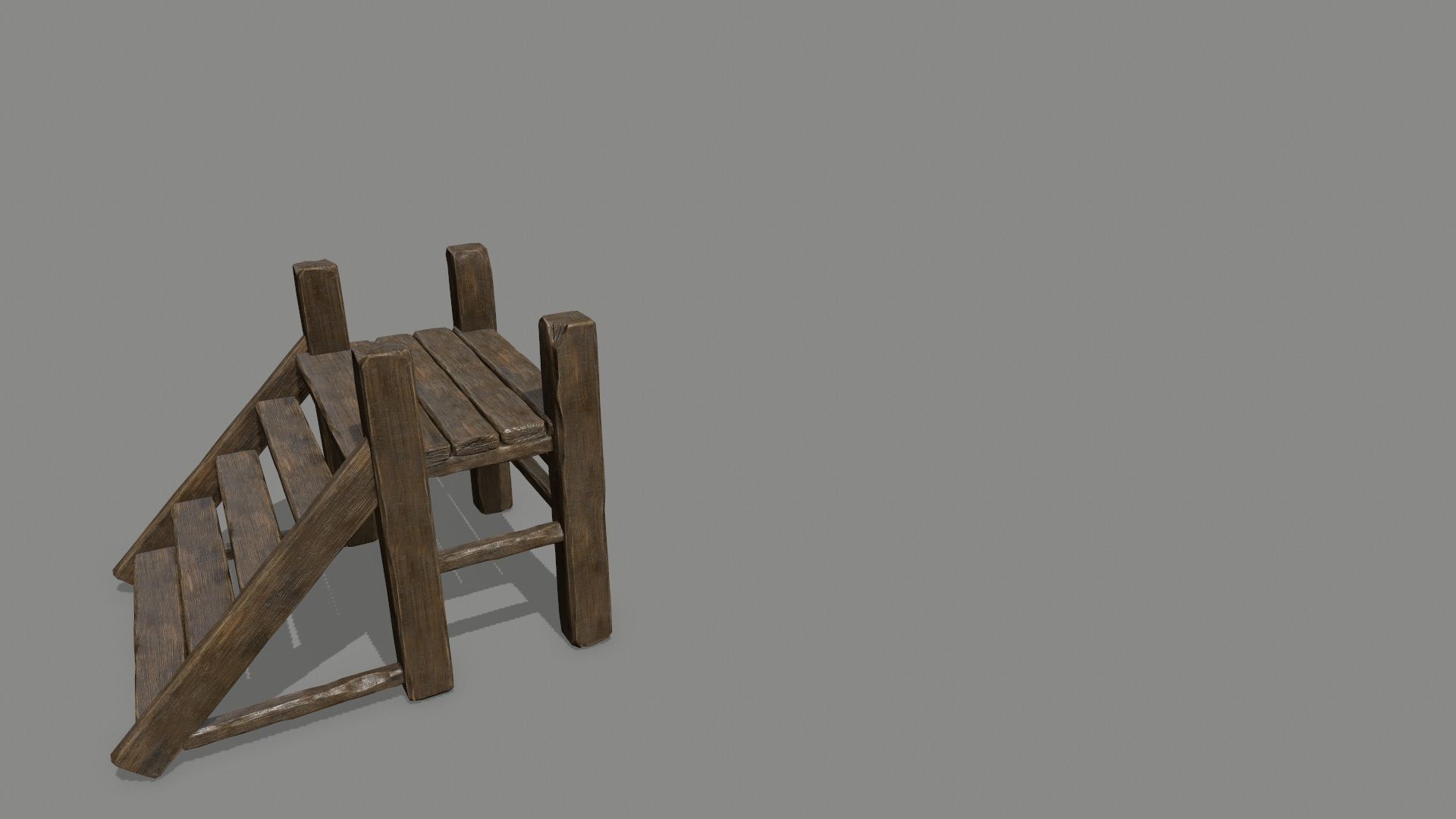 Wood  Bridge  1 Low-poly 3D model_2