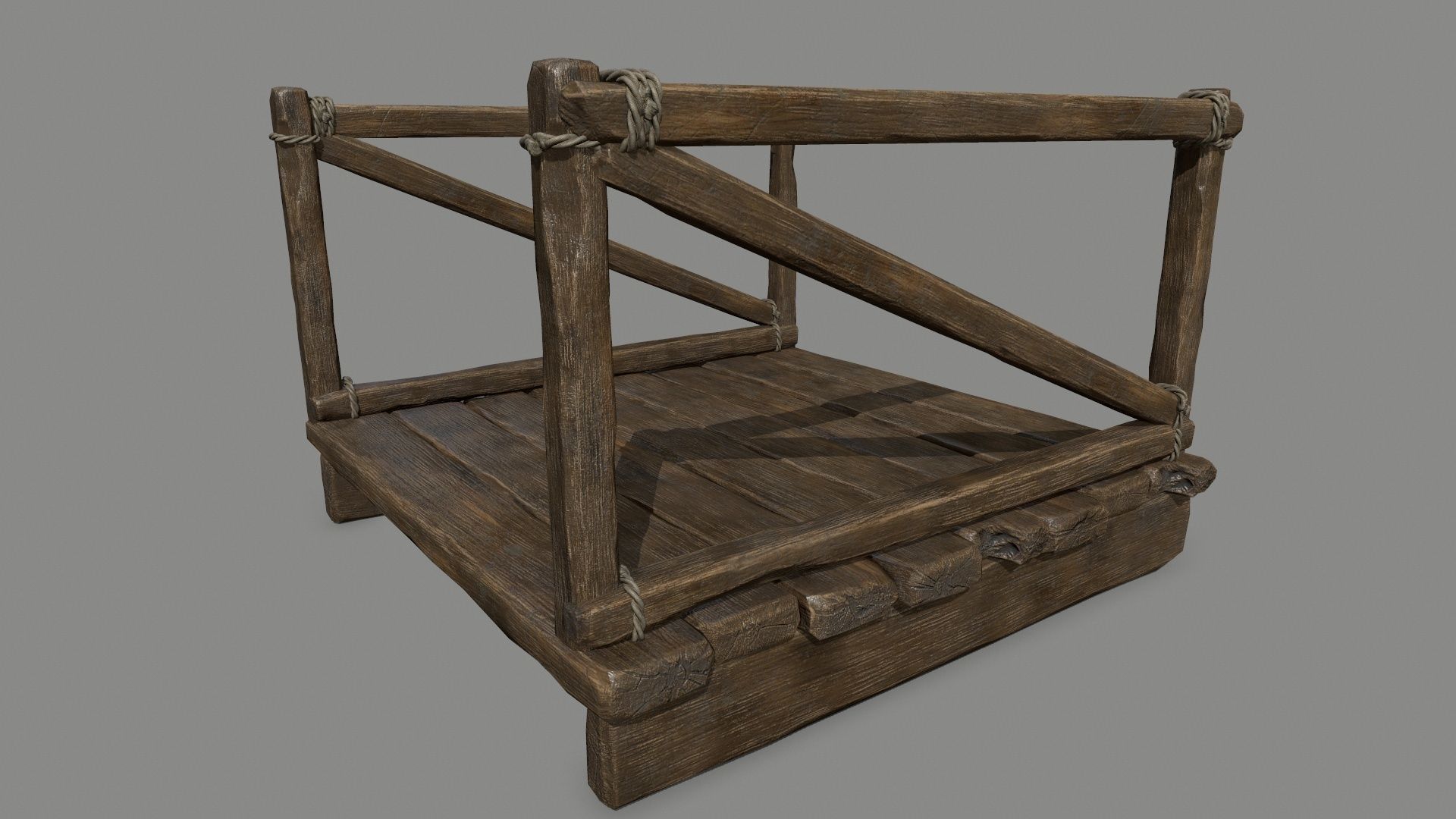 Wood  Bridge  1 Low-poly 3D model_13