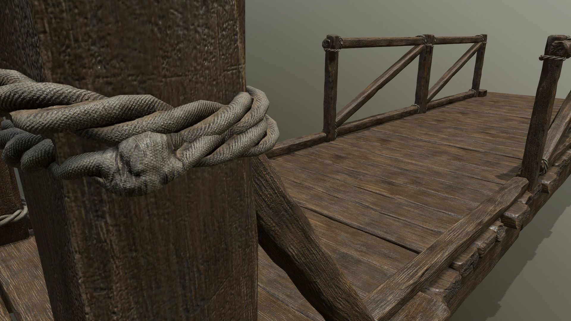 Wood  Bridge  1 Low-poly 3D model_20