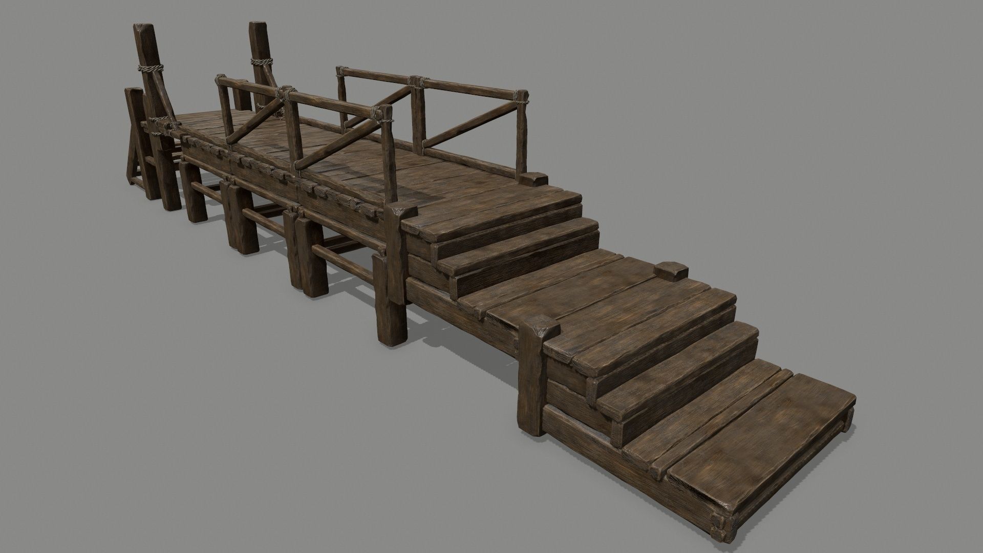 Wood  Bridge  1 Low-poly 3D model_21
