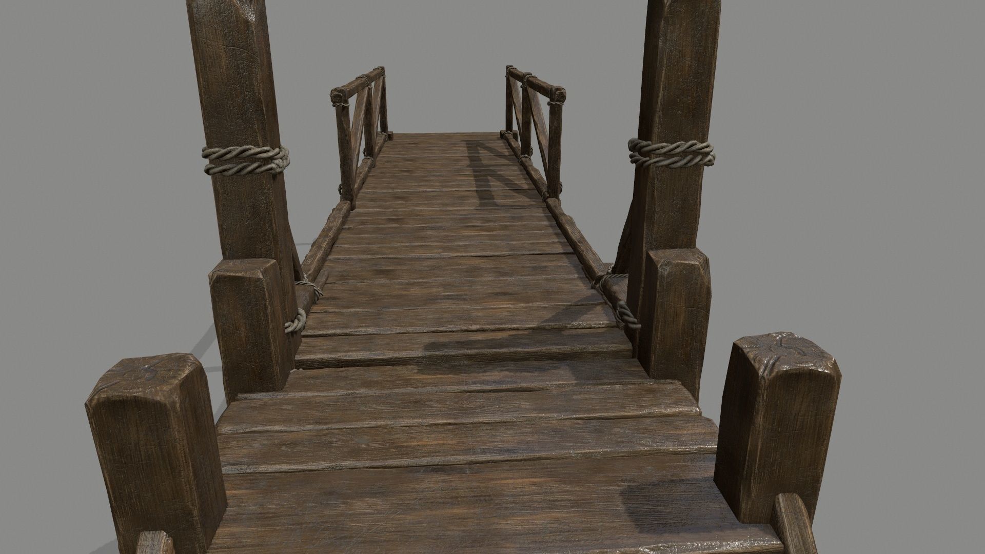 Wood  Bridge  1 Low-poly 3D model_26