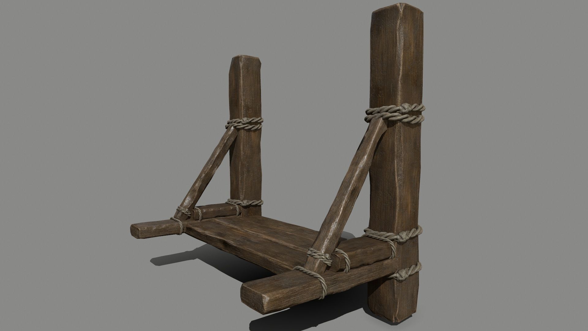 Wood  Bridge  1 Low-poly 3D model_16