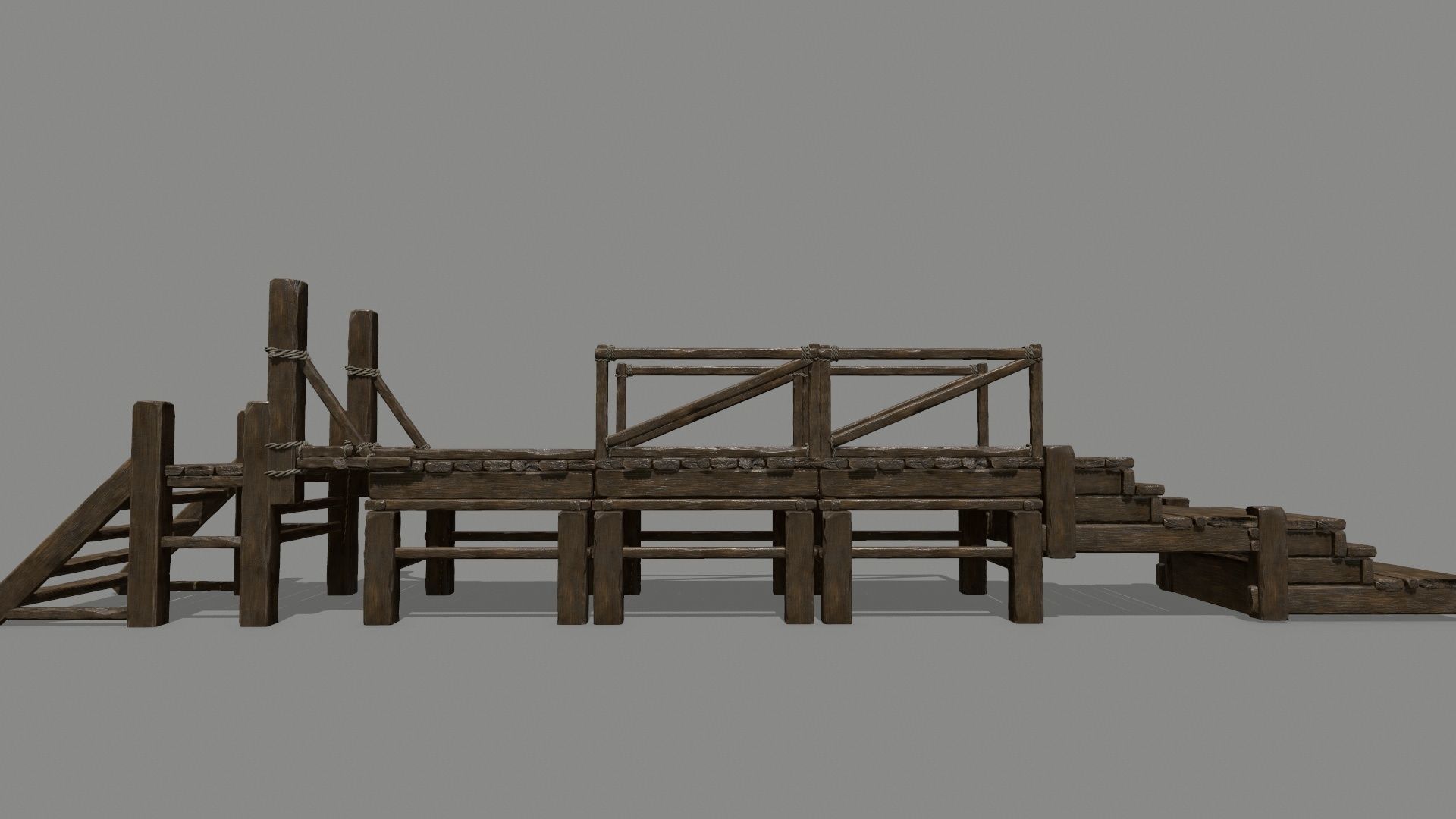 Wood  Bridge  1 Low-poly 3D model_23