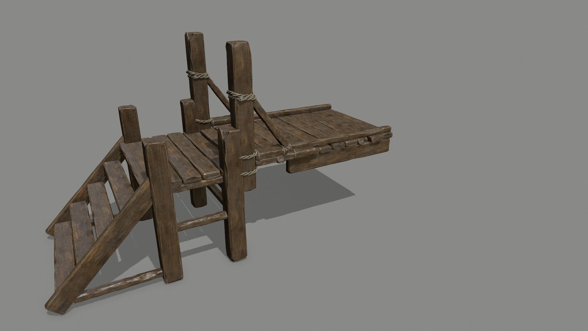 Wood  Bridge  1 Low-poly 3D model_4