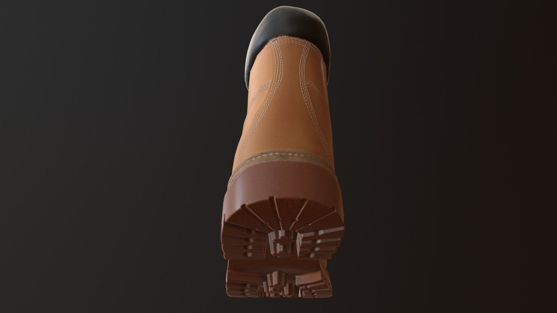 Hiking boots Low-poly 3D model_17