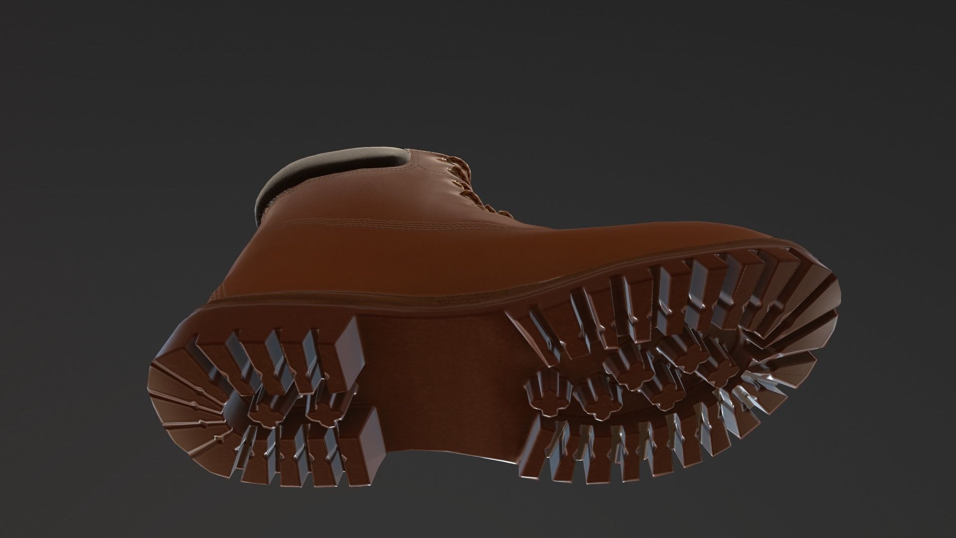 Hiking boots Low-poly 3D model_13