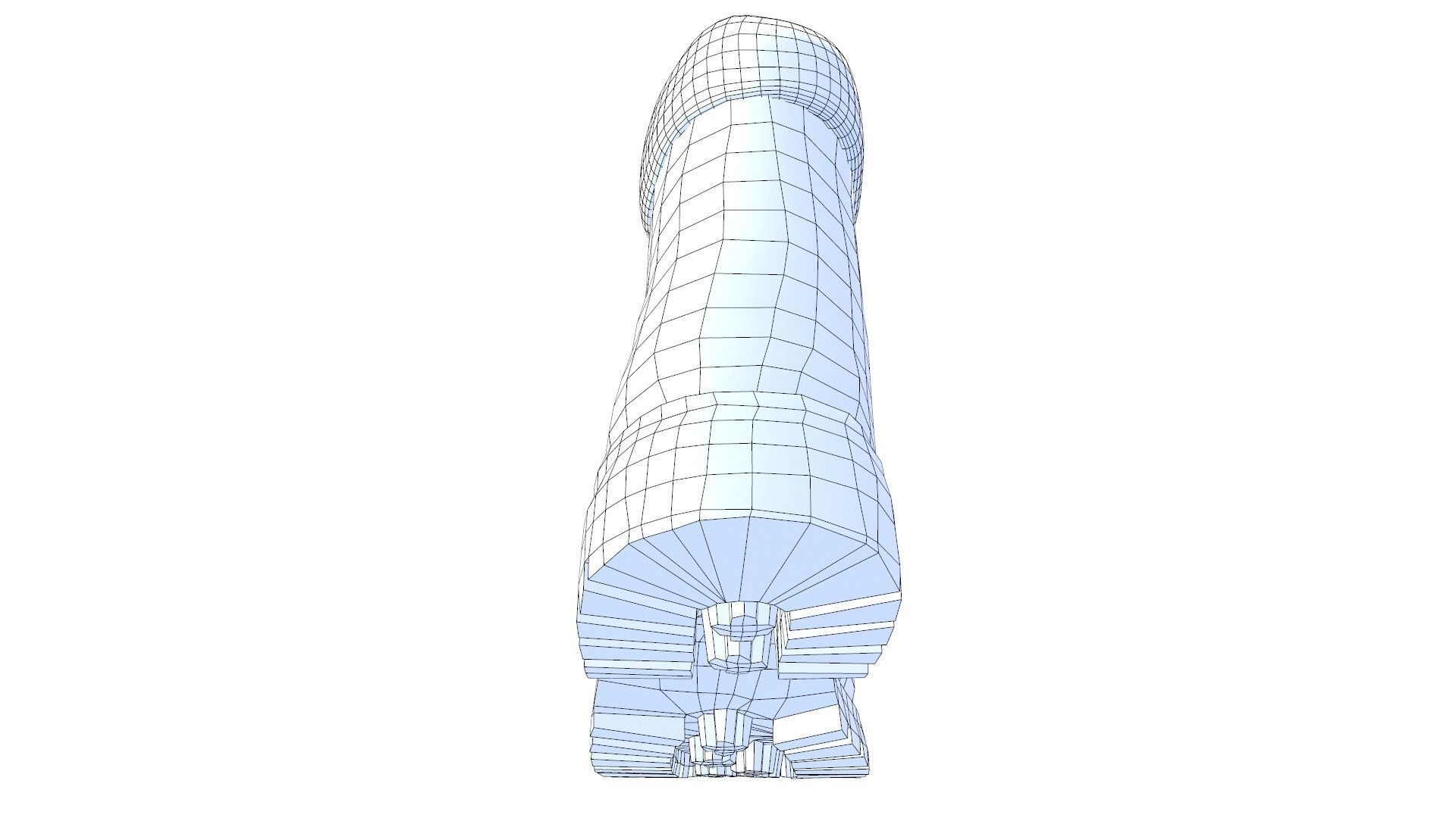 Hiking boots Low-poly 3D model_27