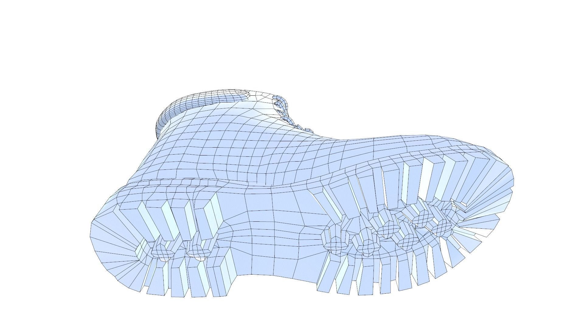 Hiking boots Low-poly 3D model_25