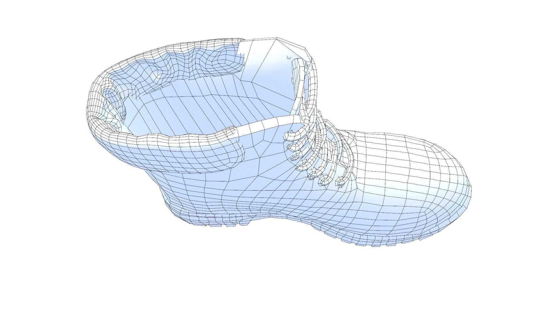 Hiking boots Low-poly 3D model_28