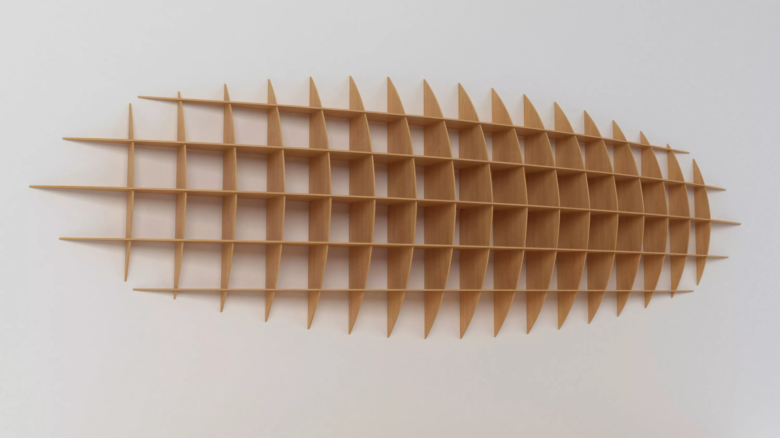 shelf wall made of paper Free 3D model