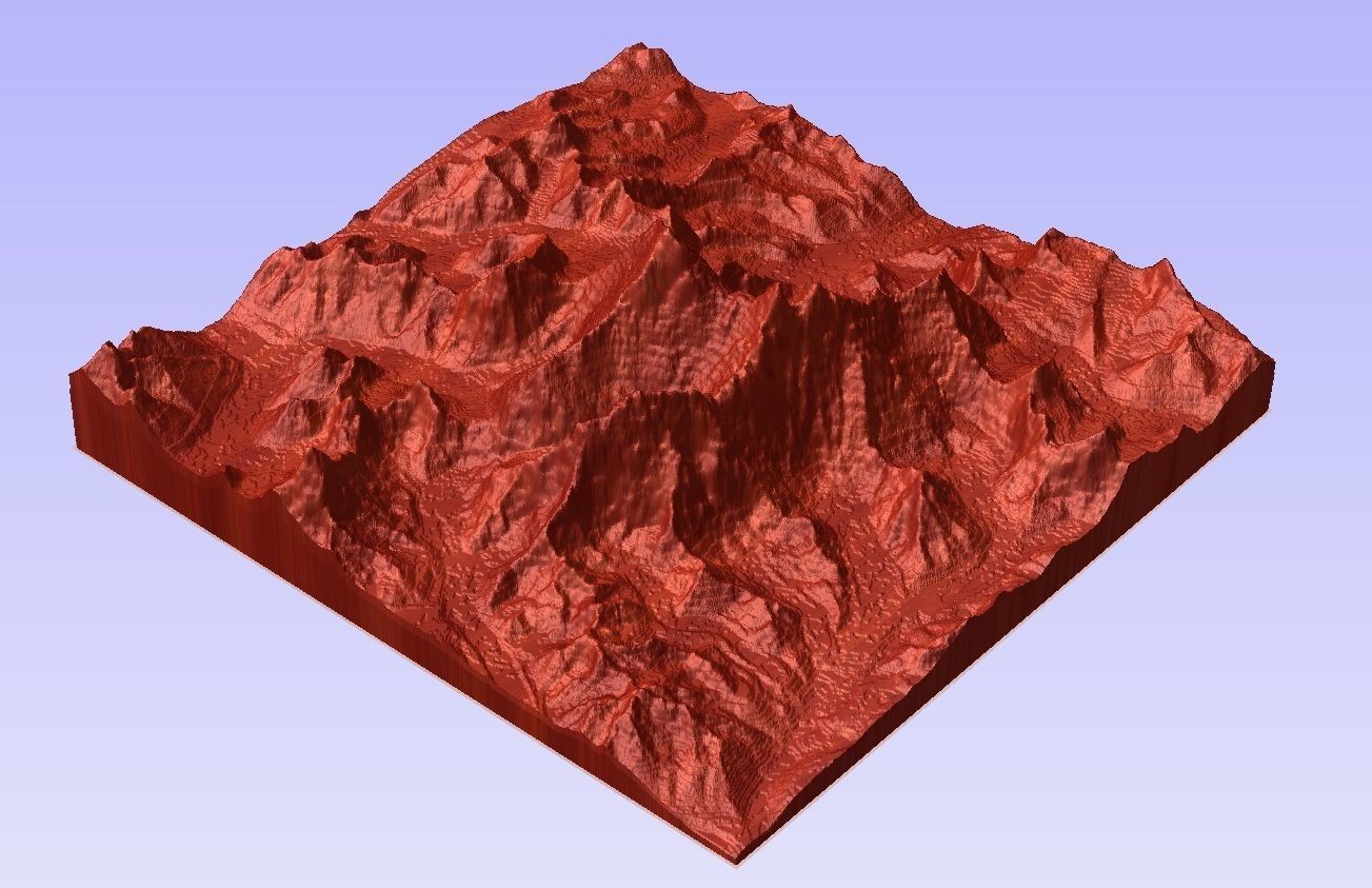 Mount Everest 3D Model for CNC and 3D Printer 3D print model_1