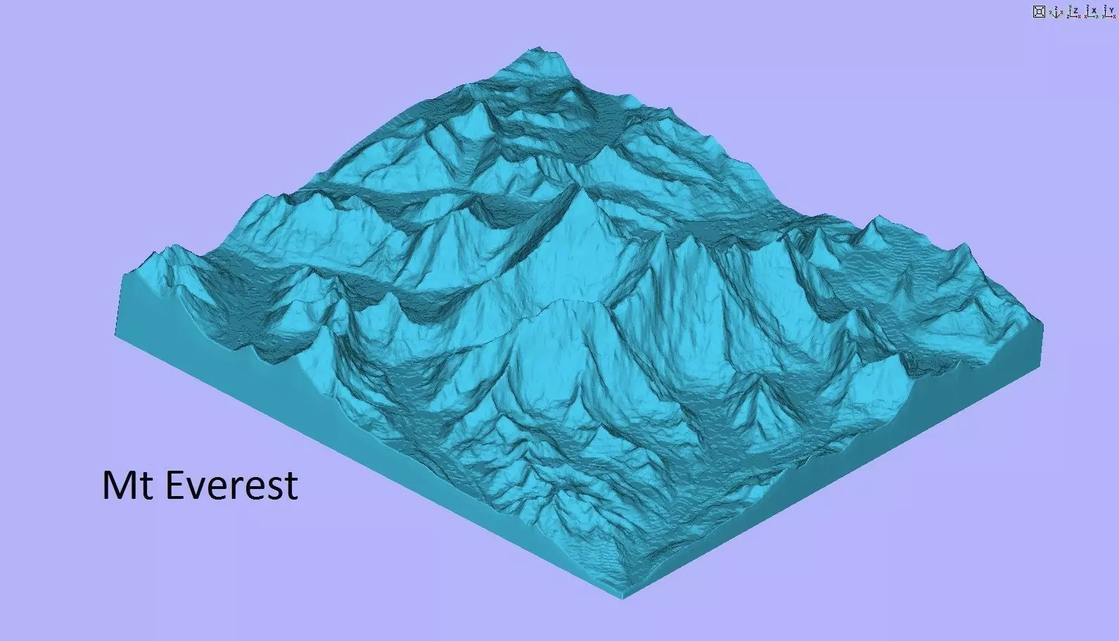 Mount Everest 3D Model for CNC and 3D Printer 3D print model_0