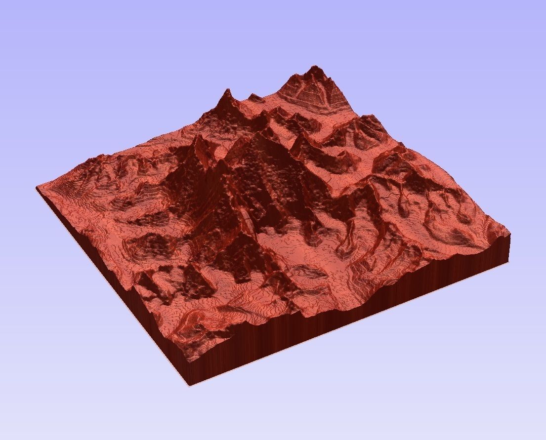 Mount Everest 3D Model for CNC and 3D Printer 3D print model_2