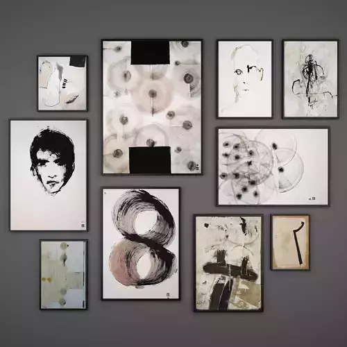 The collection of contemporary paintings Set 9