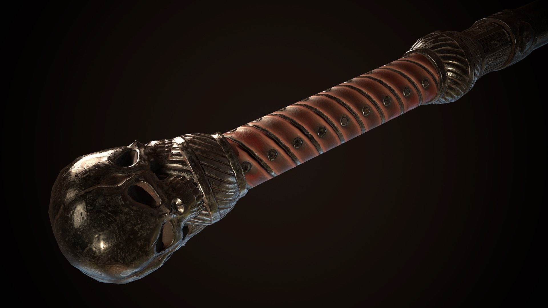 Mace 01 Low-poly 3D model_5