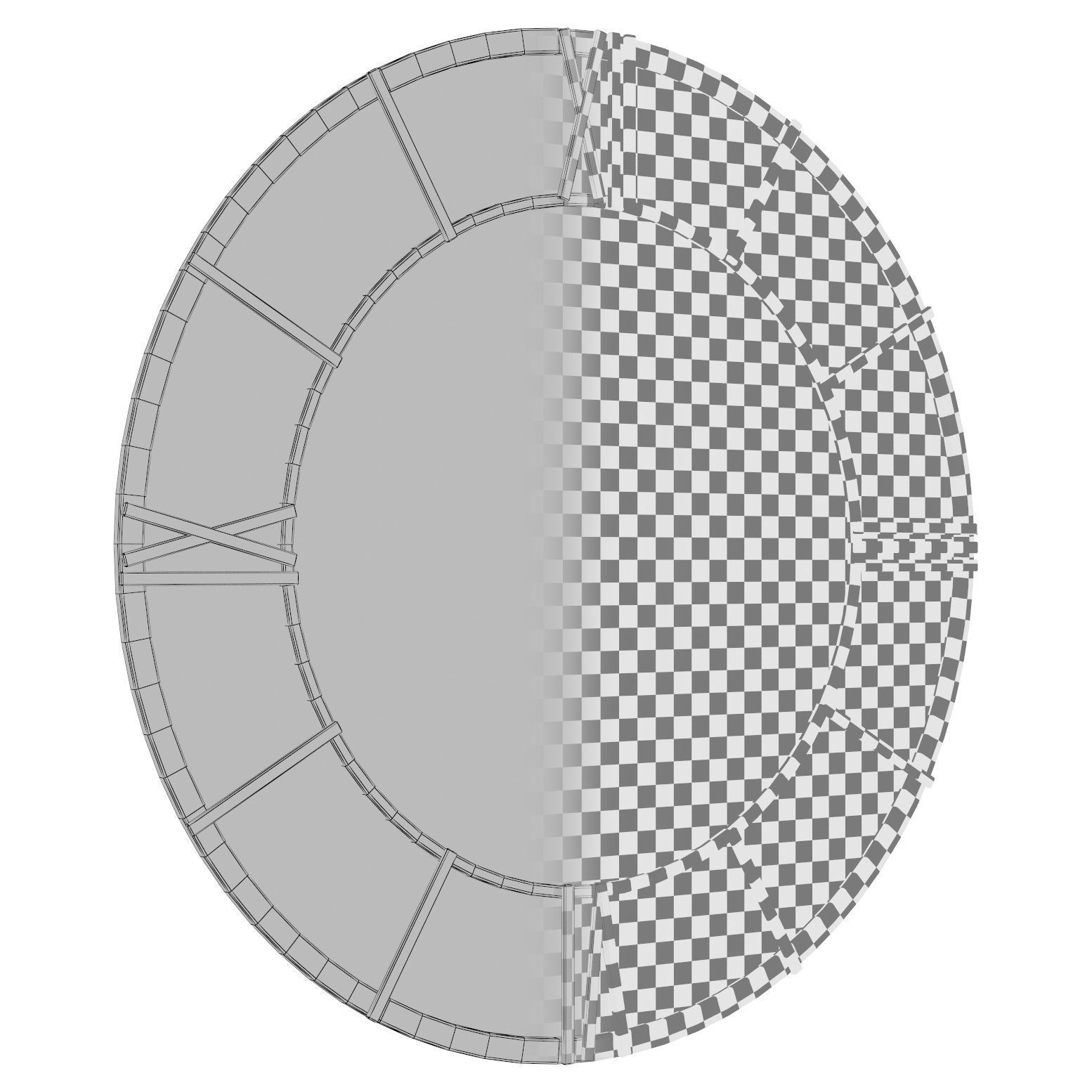 Mile Clock Face Frame Accent Mirror CHPS1210 3D model_2