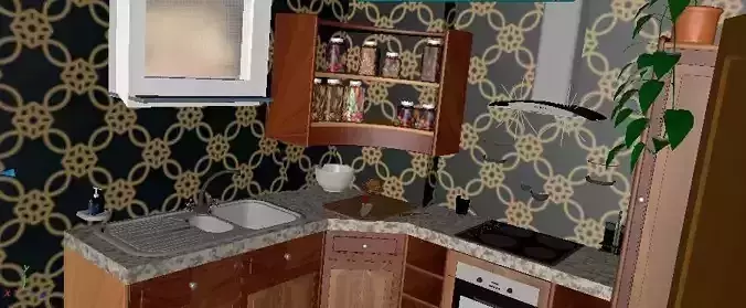 House from home and abroad is equipped 3D model