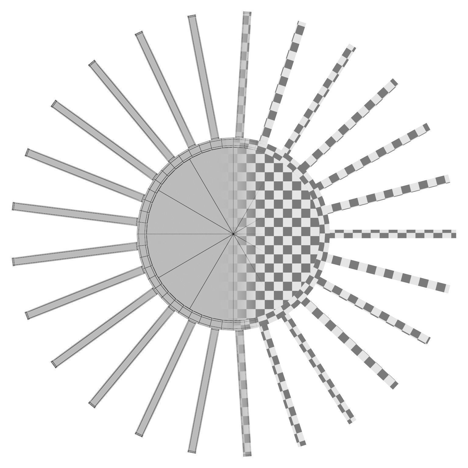 Neetu Modern Sun Accent Mirror EYQN5240 3D model_2