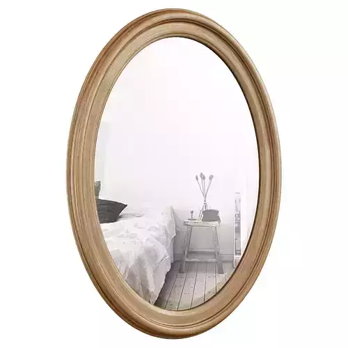 Oval Wood Wall Mirror DBHC4231