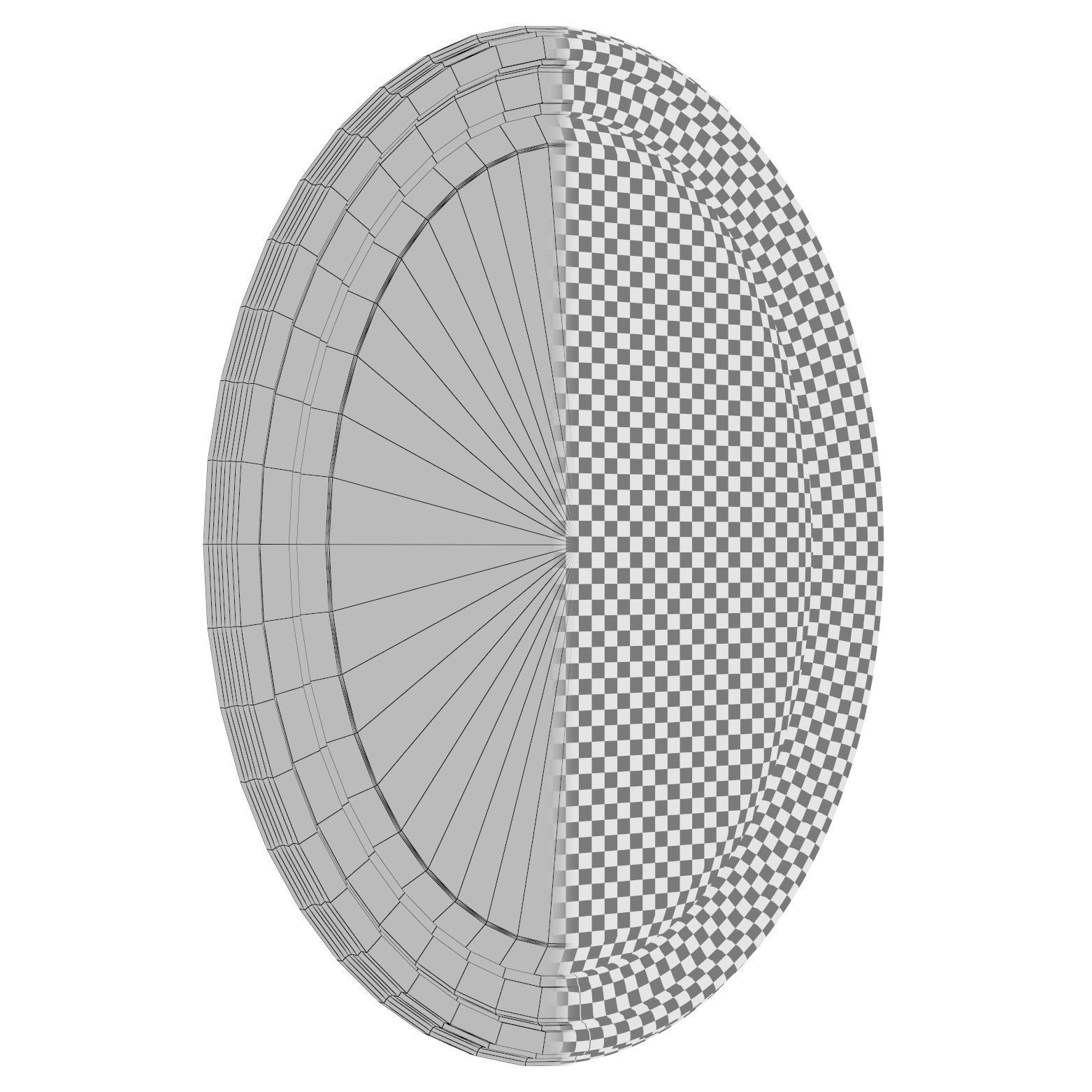 Oval Wood Wall Mirror DBHC4231 3D model_2