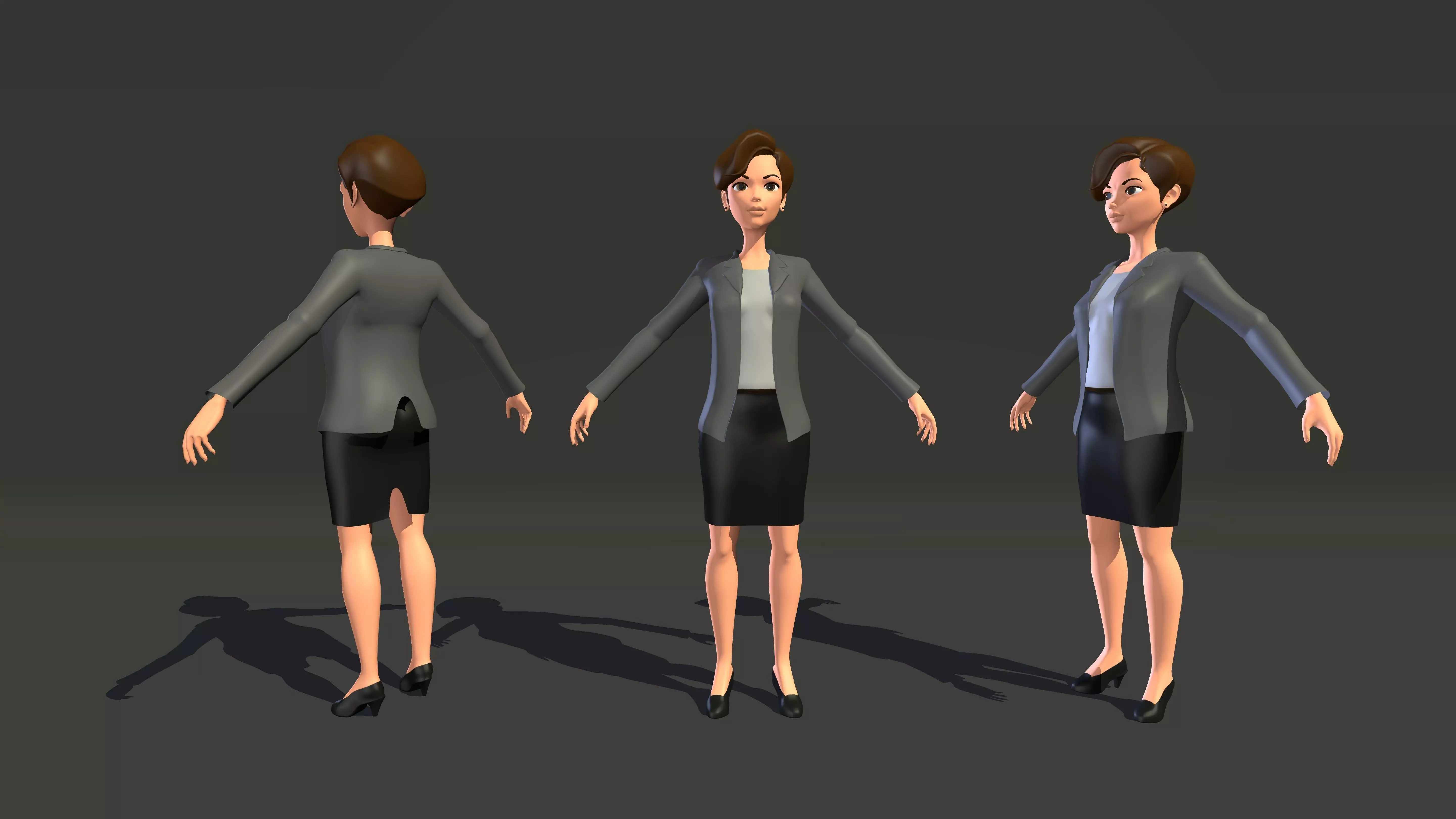  Simple  character Free 3D model_0