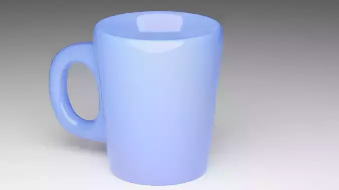Cup 3D model mug with handle