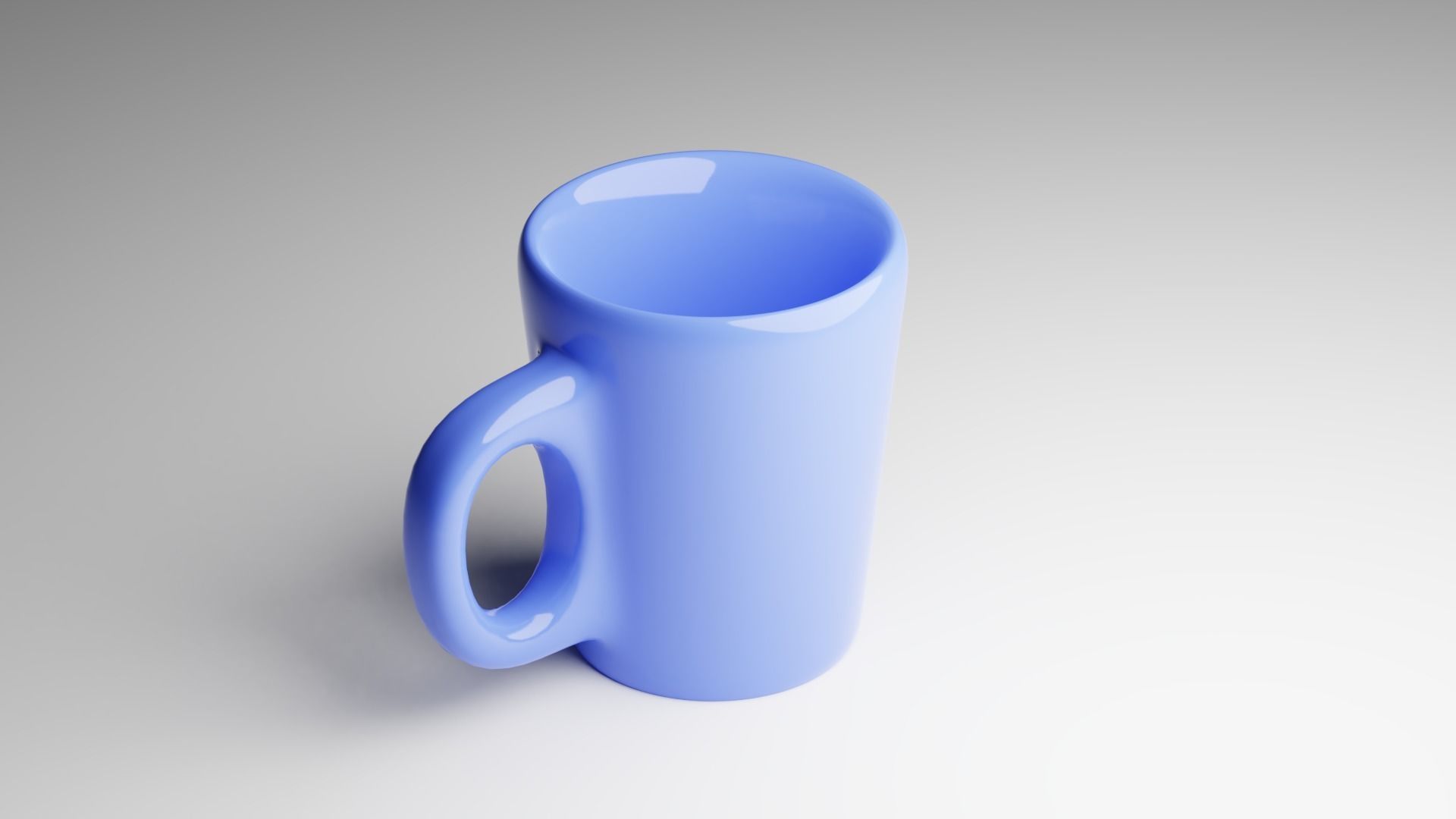 Cup 3D model mug with handle 3D model_1