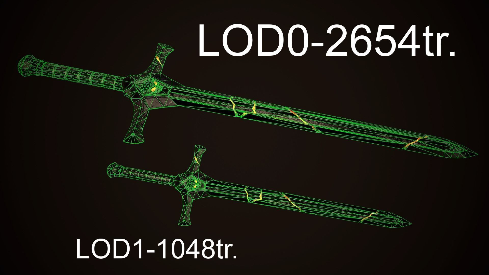 Sword 02 Low-poly 3D model_10
