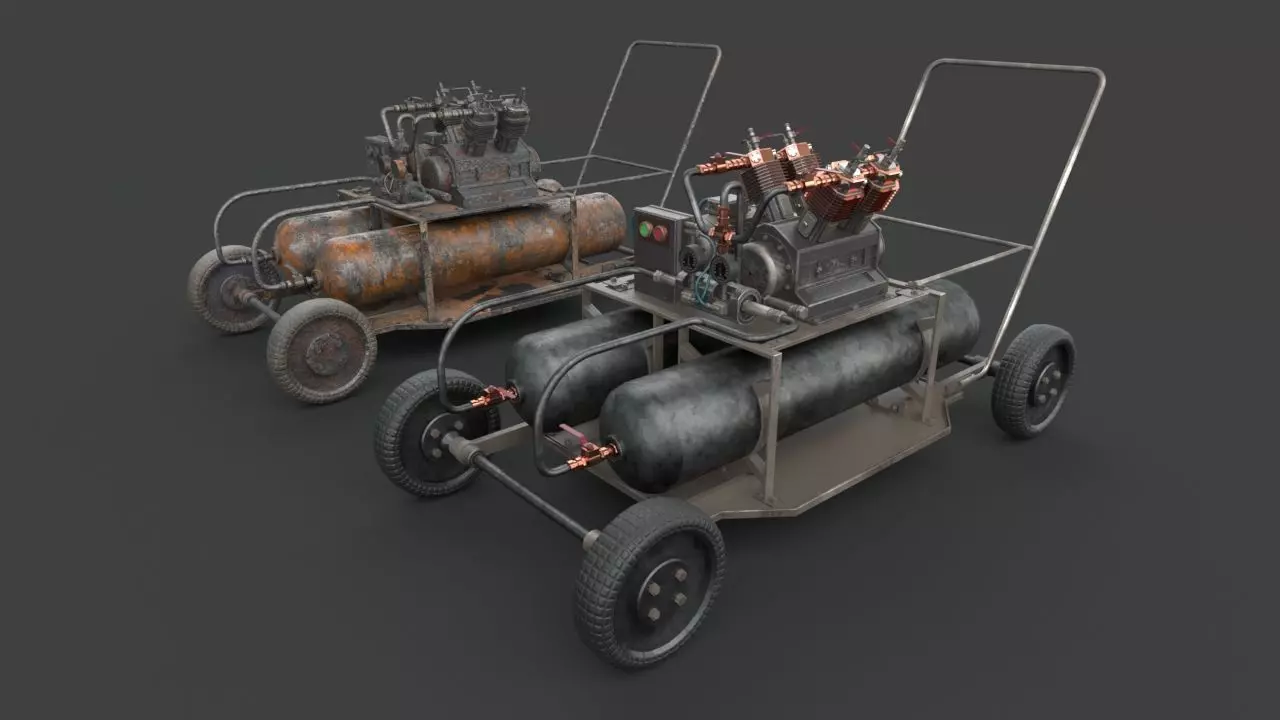 Portable machinery device 3D model_0