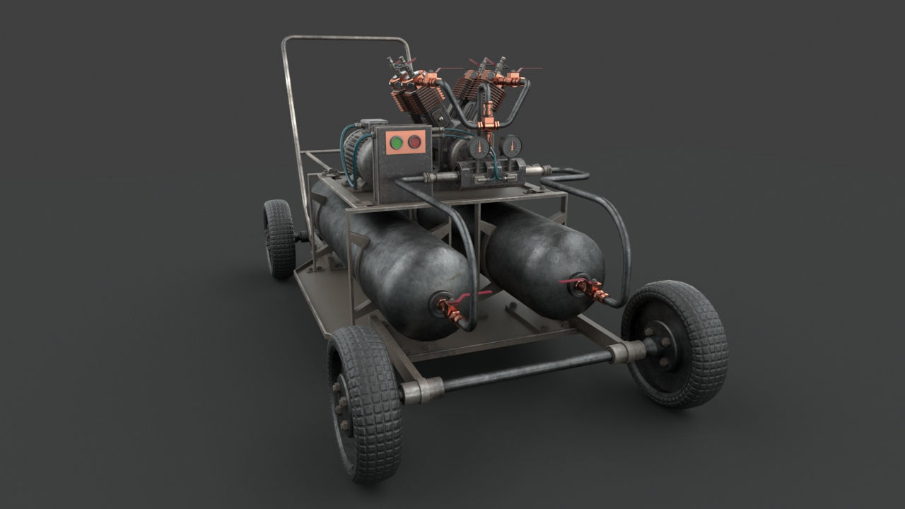 Portable machinery device 3D model_4