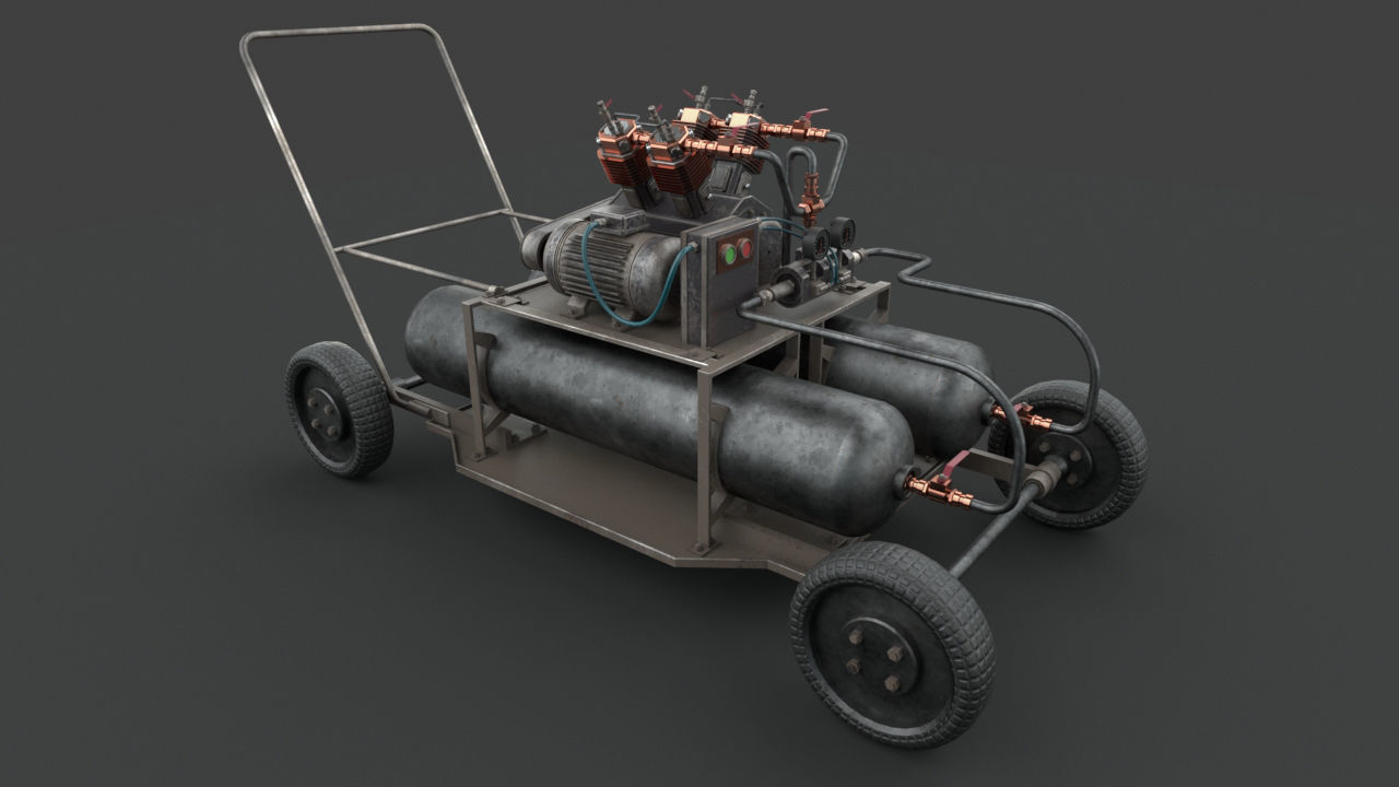 Portable machinery device 3D model_3
