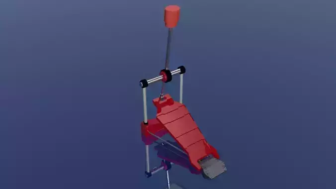 Drums Kick Paddle 3D Model 3D model