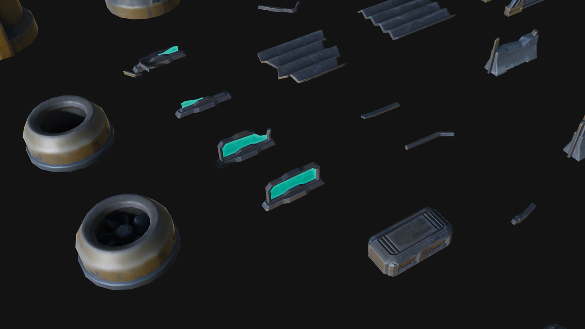 Isometric Survival Level Pack Low-poly 3D model_28