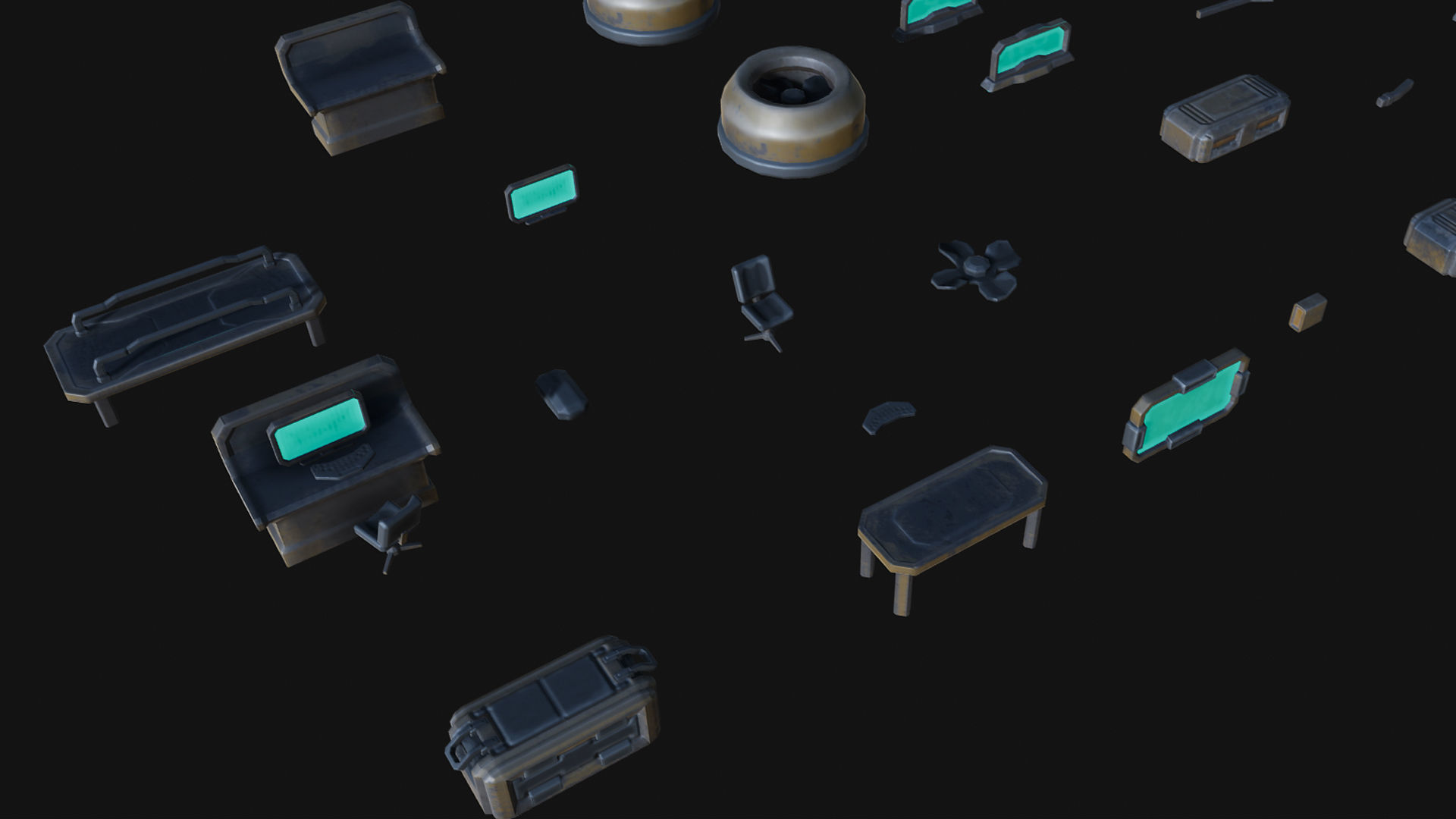 Isometric Survival Level Pack Low-poly 3D model_27