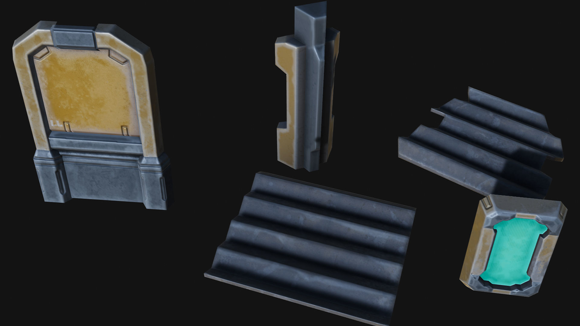 Isometric Survival Level Pack Low-poly 3D model_20