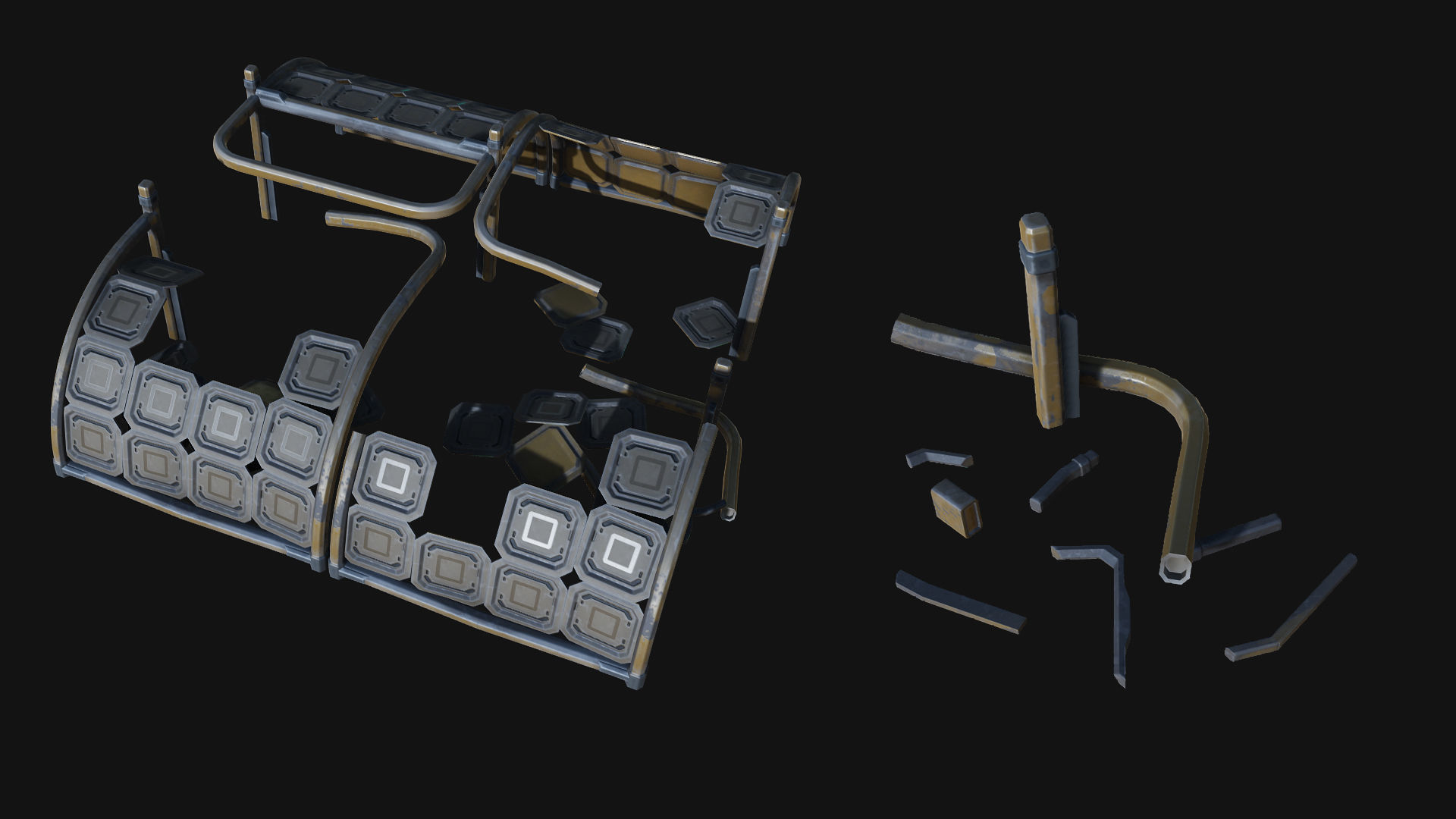 Isometric Survival Level Pack Low-poly 3D model_12