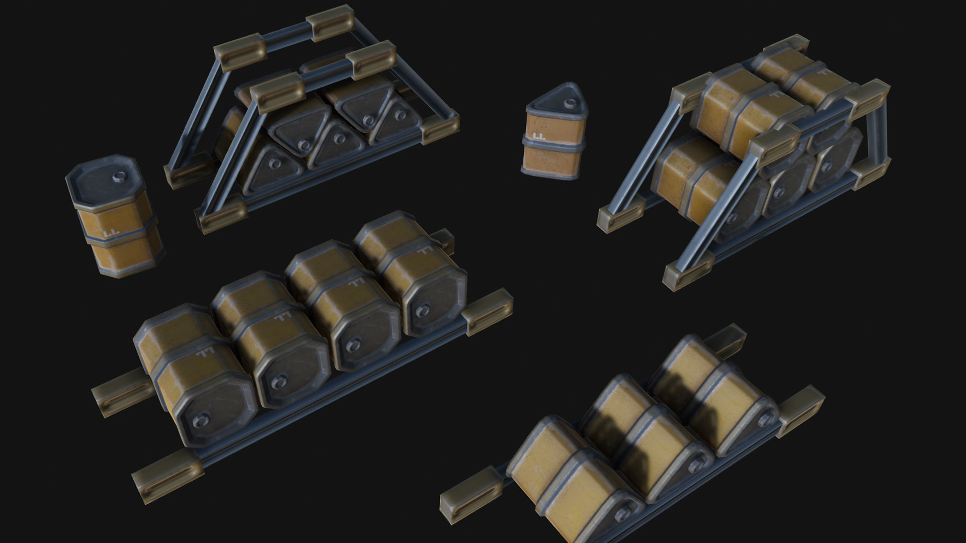 Isometric Survival Level Pack Low-poly 3D model_17