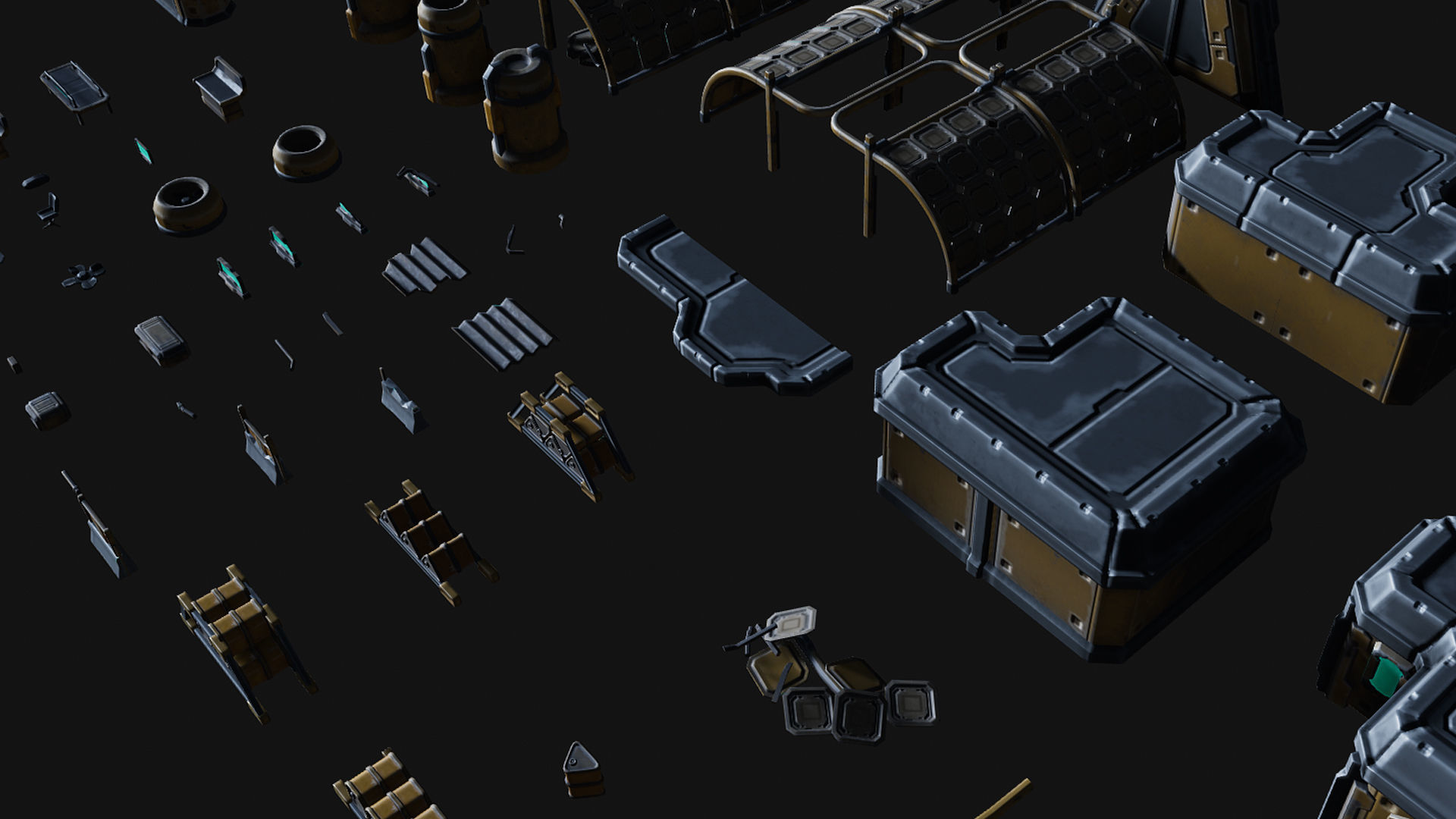 Isometric Survival Level Pack Low-poly 3D model_22