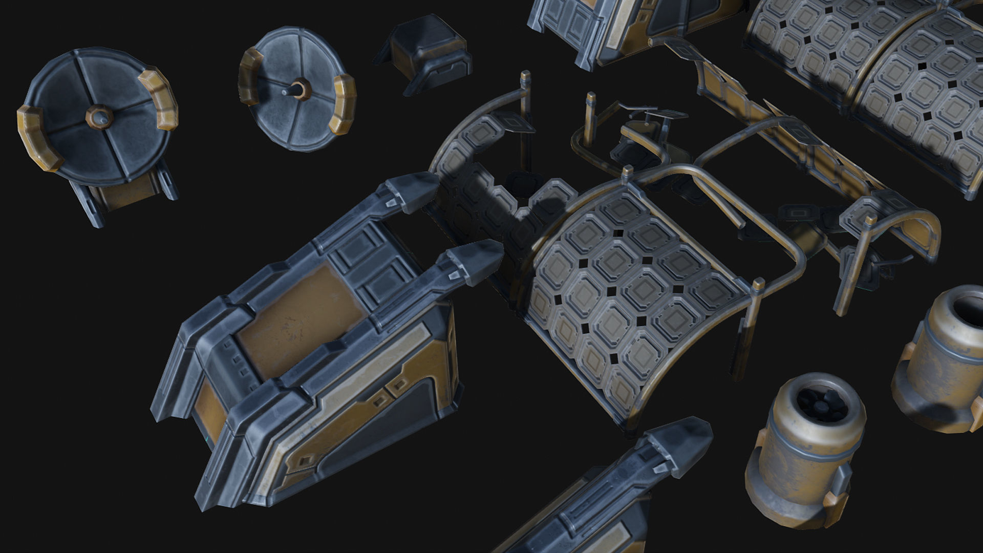 Isometric Survival Level Pack Low-poly 3D model_25