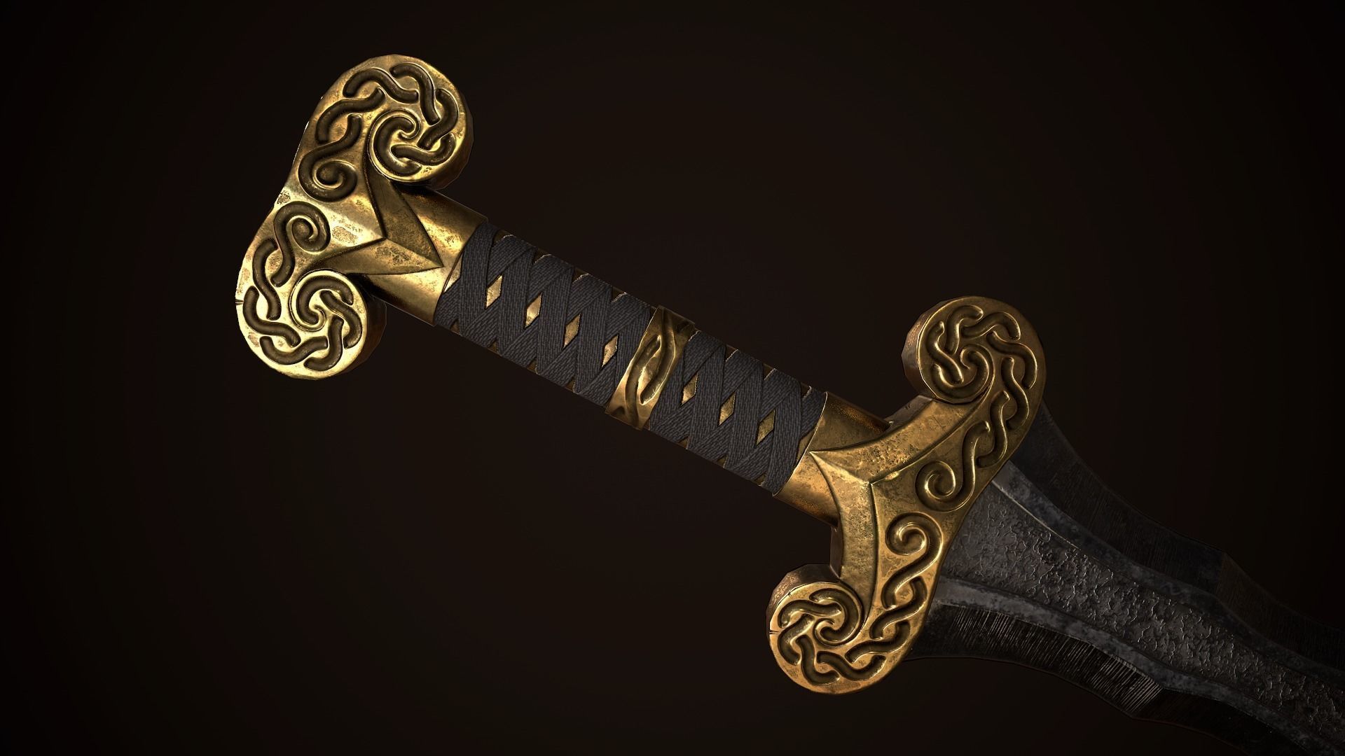 Sword 03 Low-poly 3D model_5