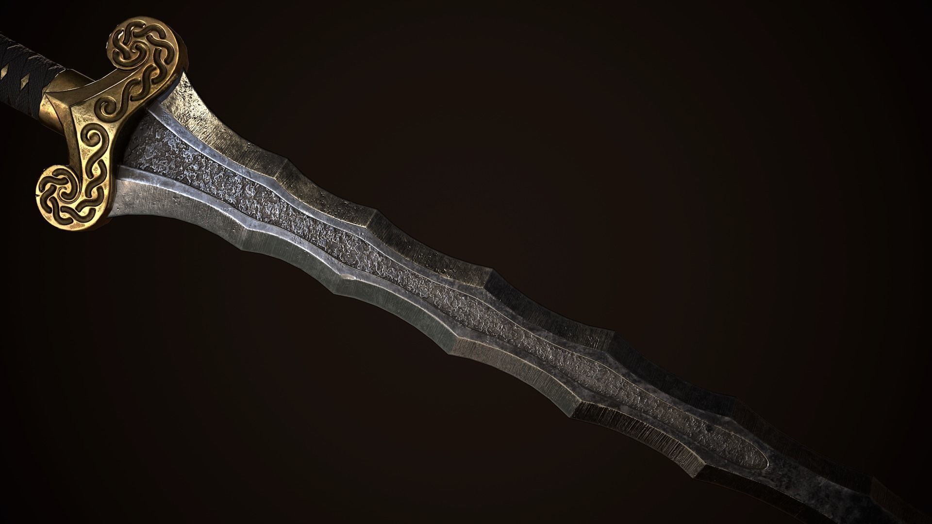 Sword 03 Low-poly 3D model_6