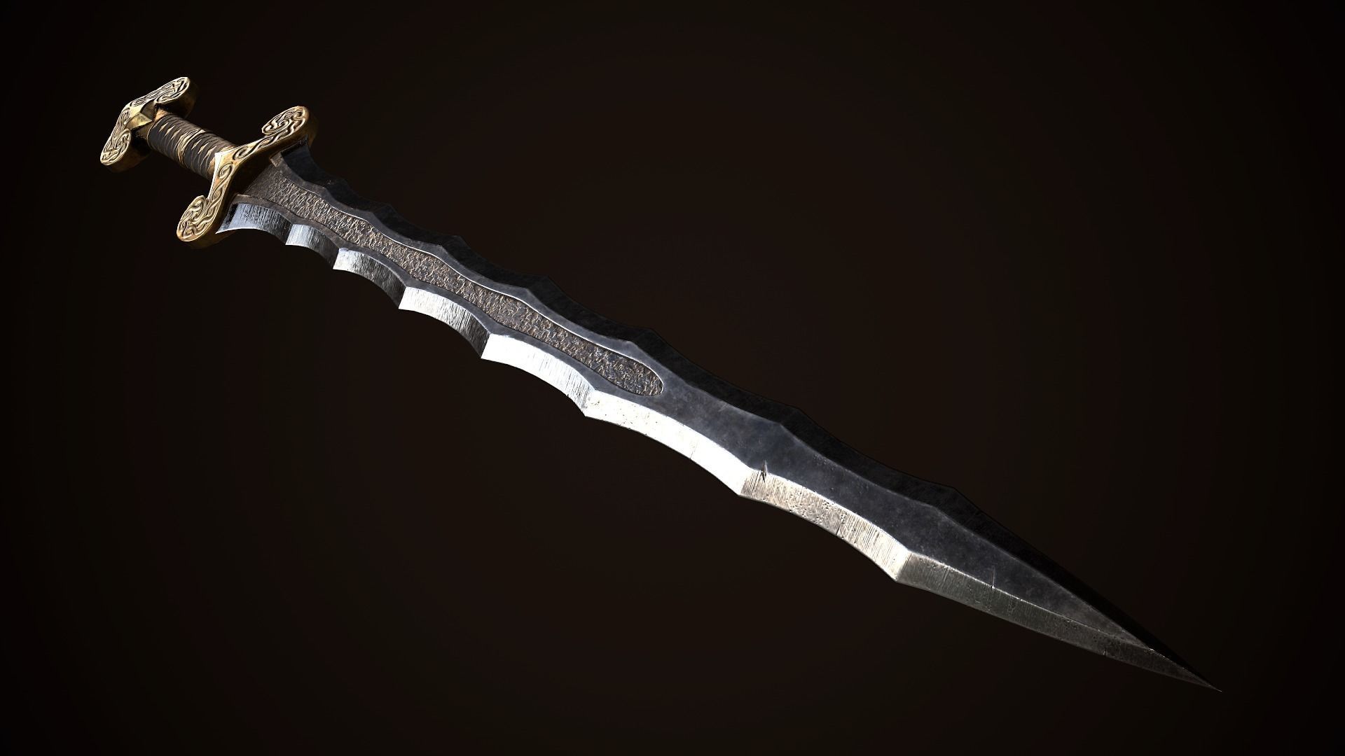 Sword 03 Low-poly 3D model_4