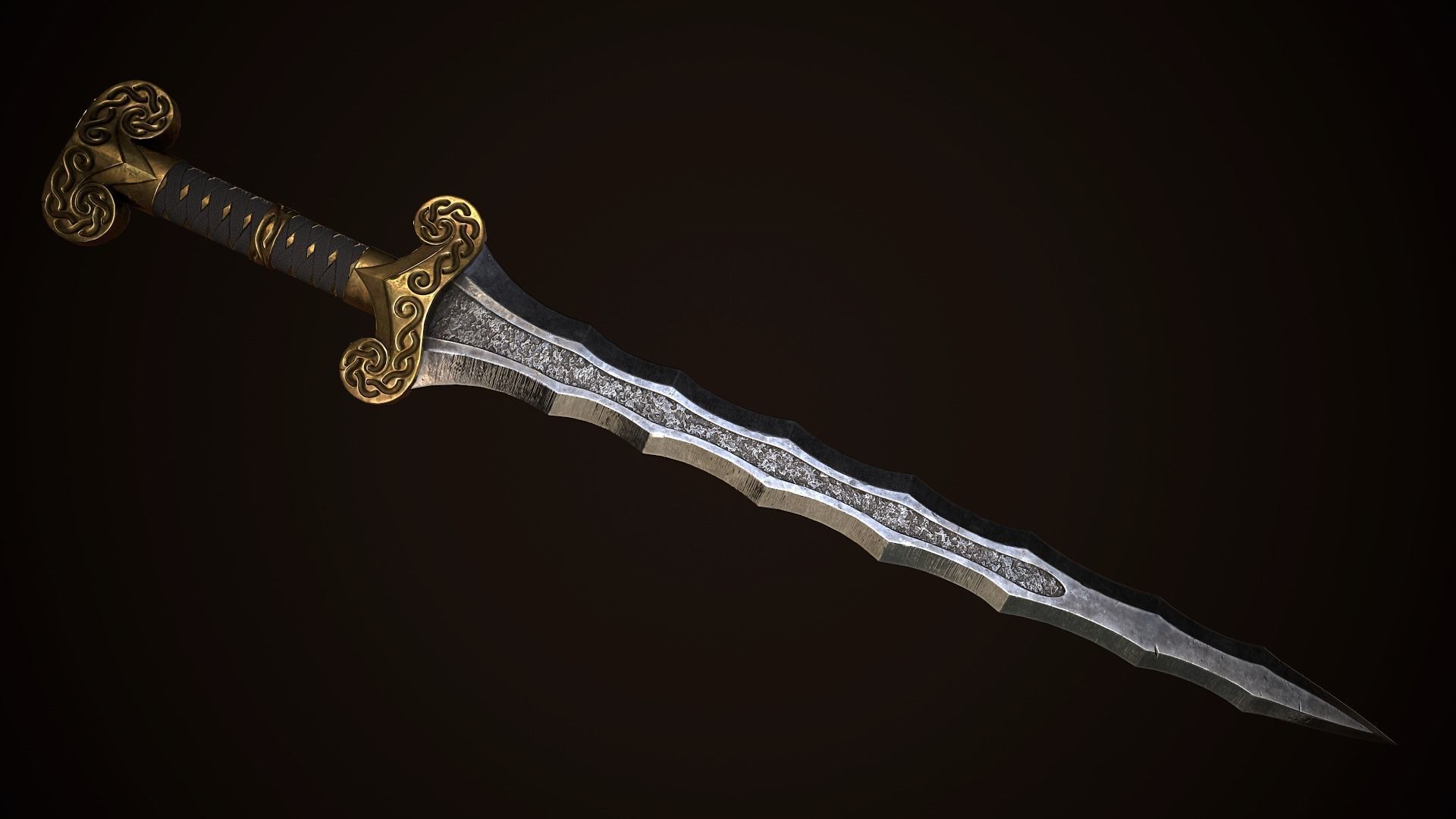 Sword 03 Low-poly 3D model_2