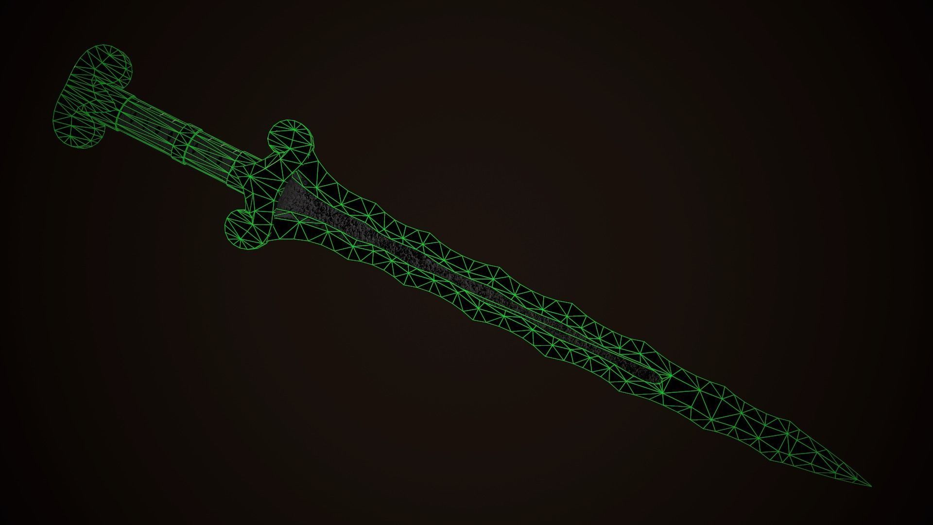 Sword 03 Low-poly 3D model_7