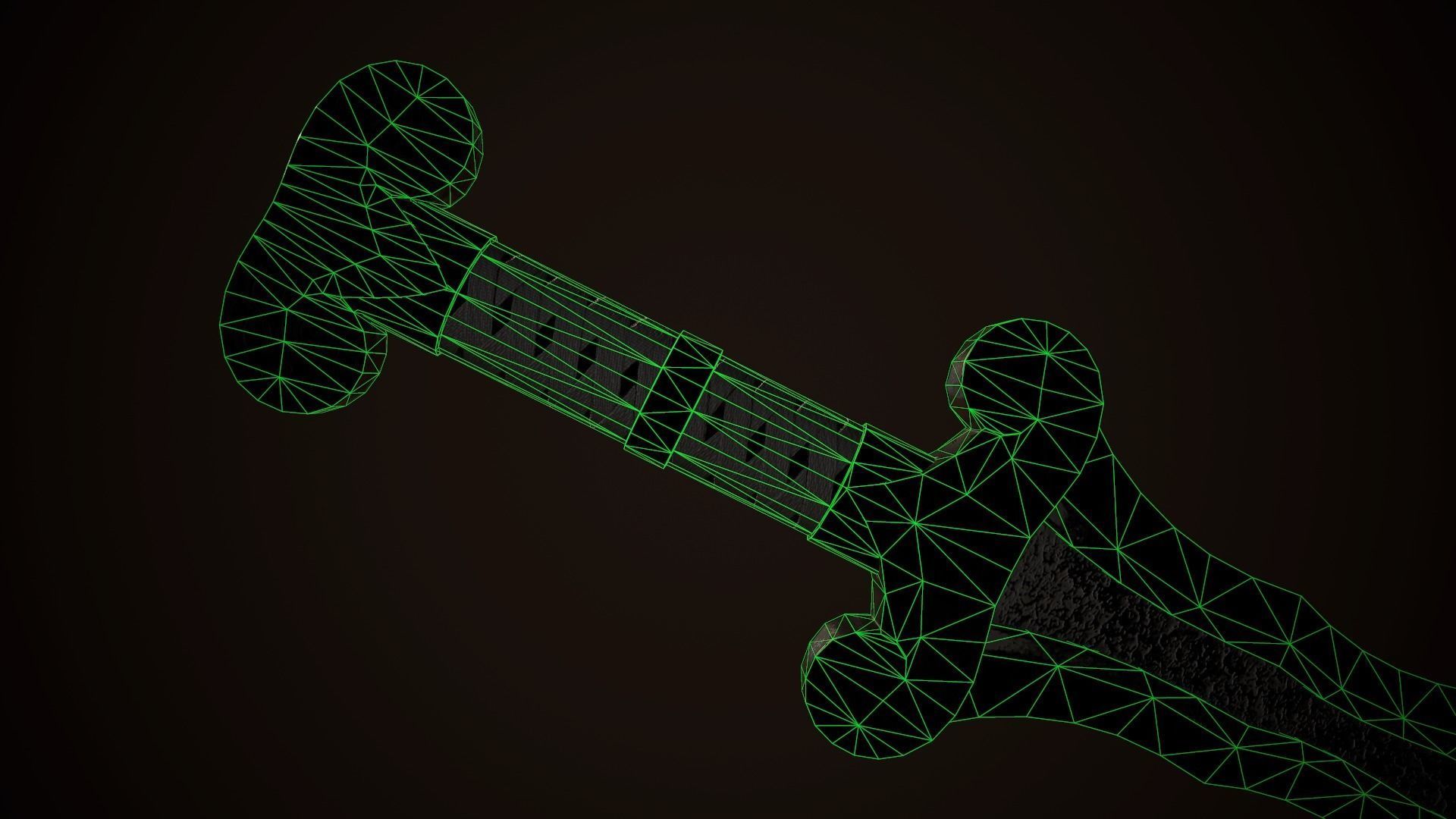 Sword 03 Low-poly 3D model_8