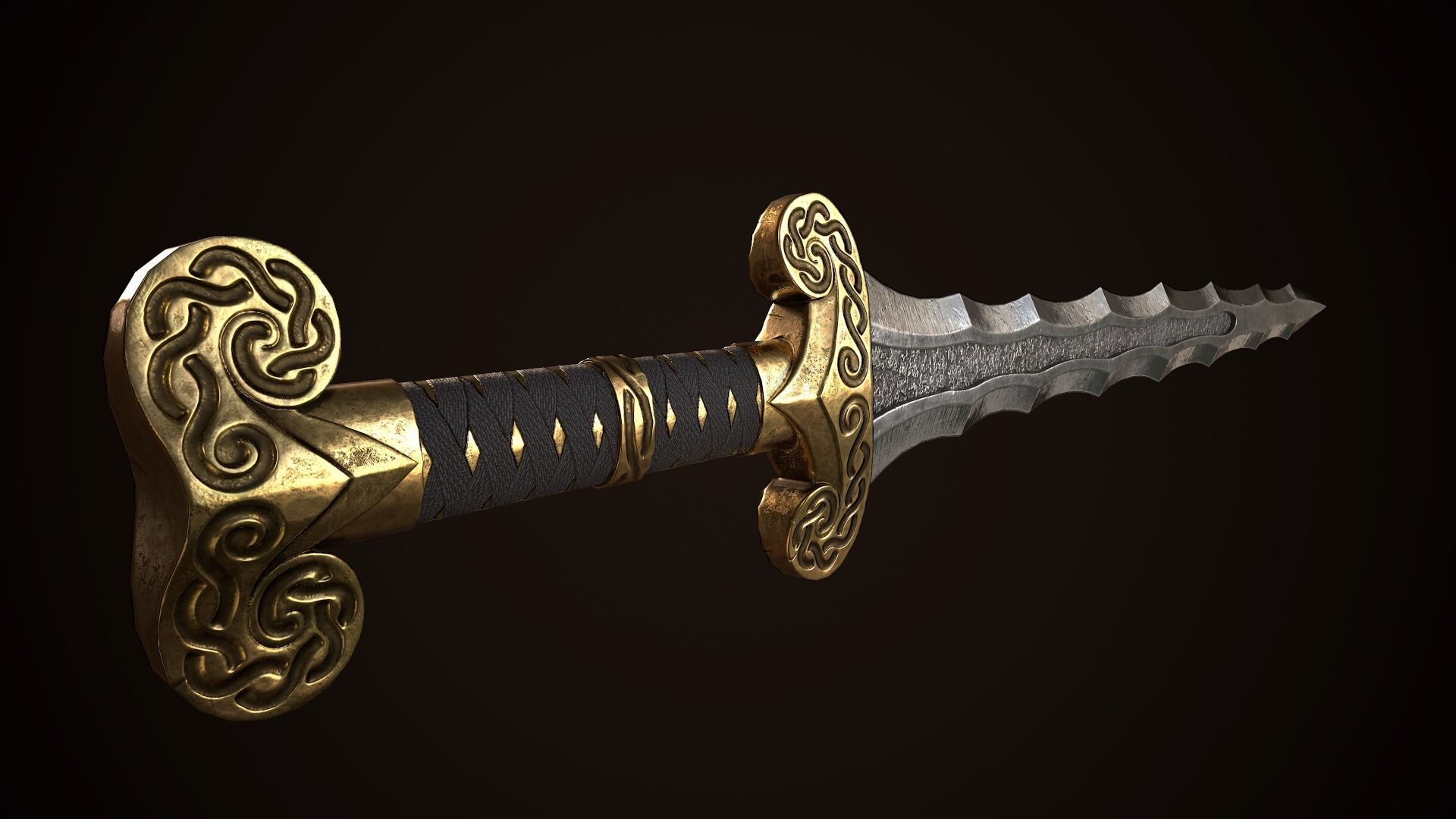 Sword 03 Low-poly 3D model_3