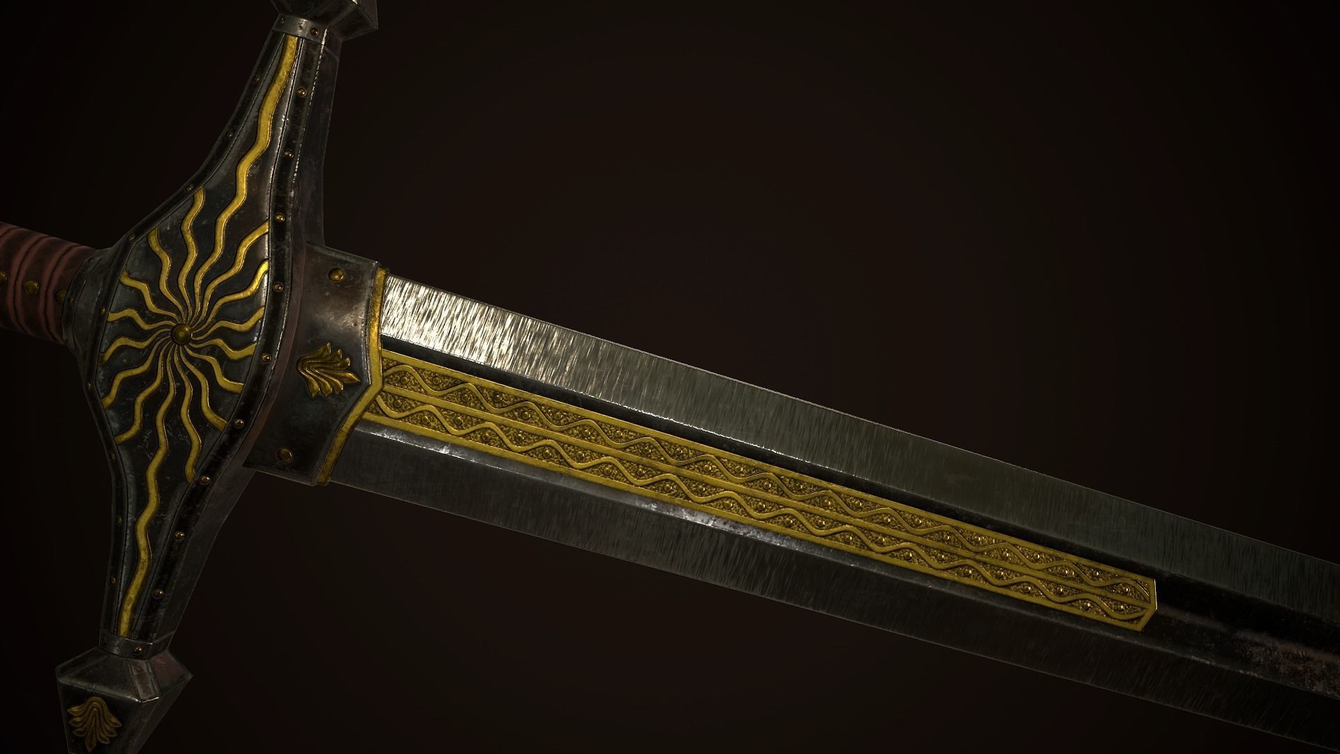 Sword 04 Low-poly 3D model_6